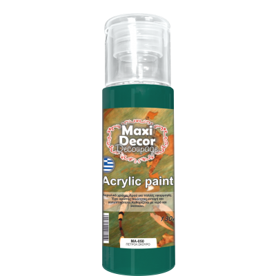 Ακρυλικό Χρώμα 130ml Maxi Decor Πετρόλ Σκούρο MA050_MA050130